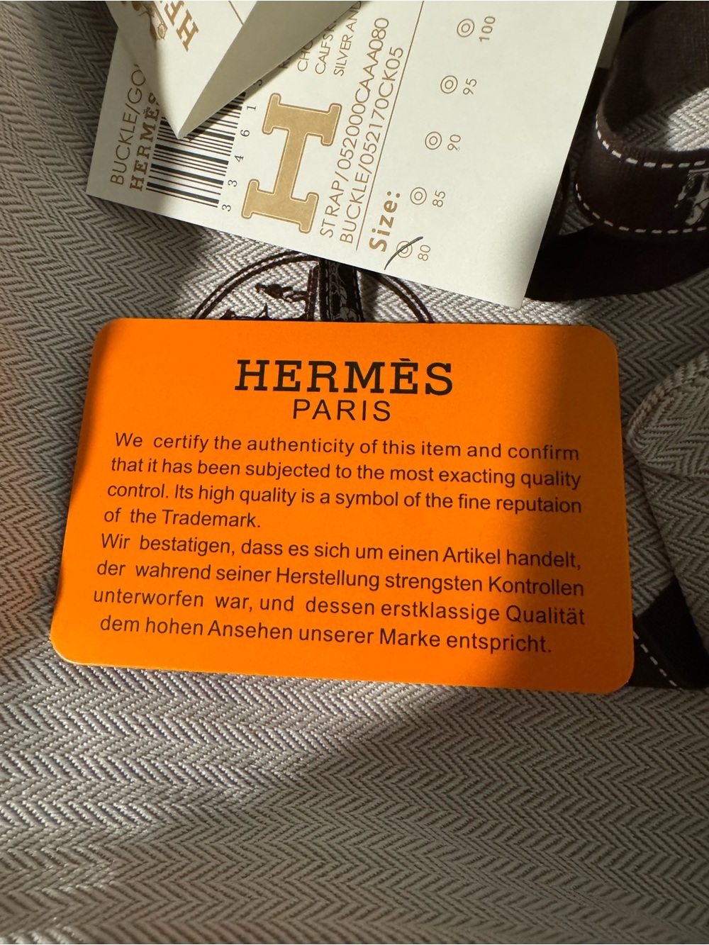 Hermes Men’s Reversible Belt 80cm Brown/Black Gold H Buckle Full Set - Picture 7 of 9